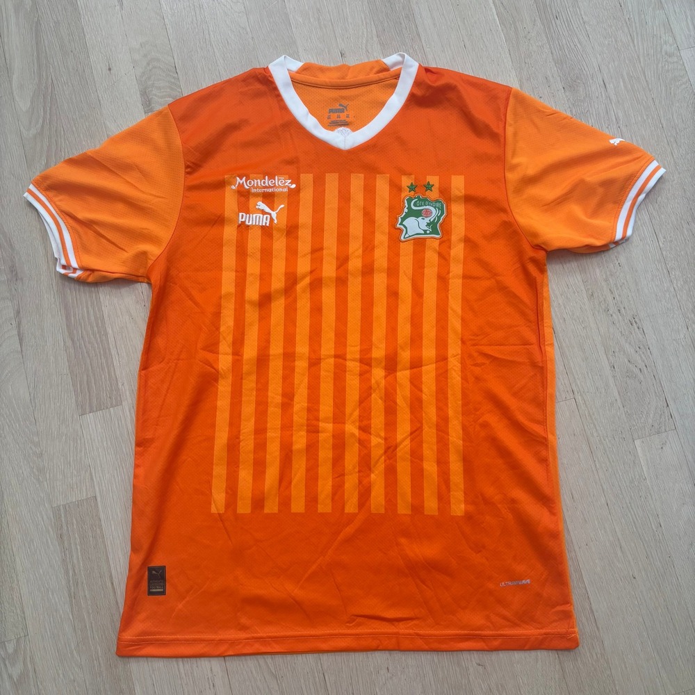 Puma Ivory Coast Soccer Jersey Mens 2XL Orange Cote d'Ivoire Excellent Jersey
